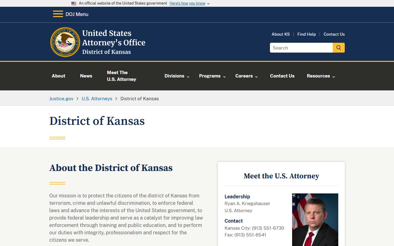Jewell County court dockets U.S. Attorney's Office for the District of Kansas