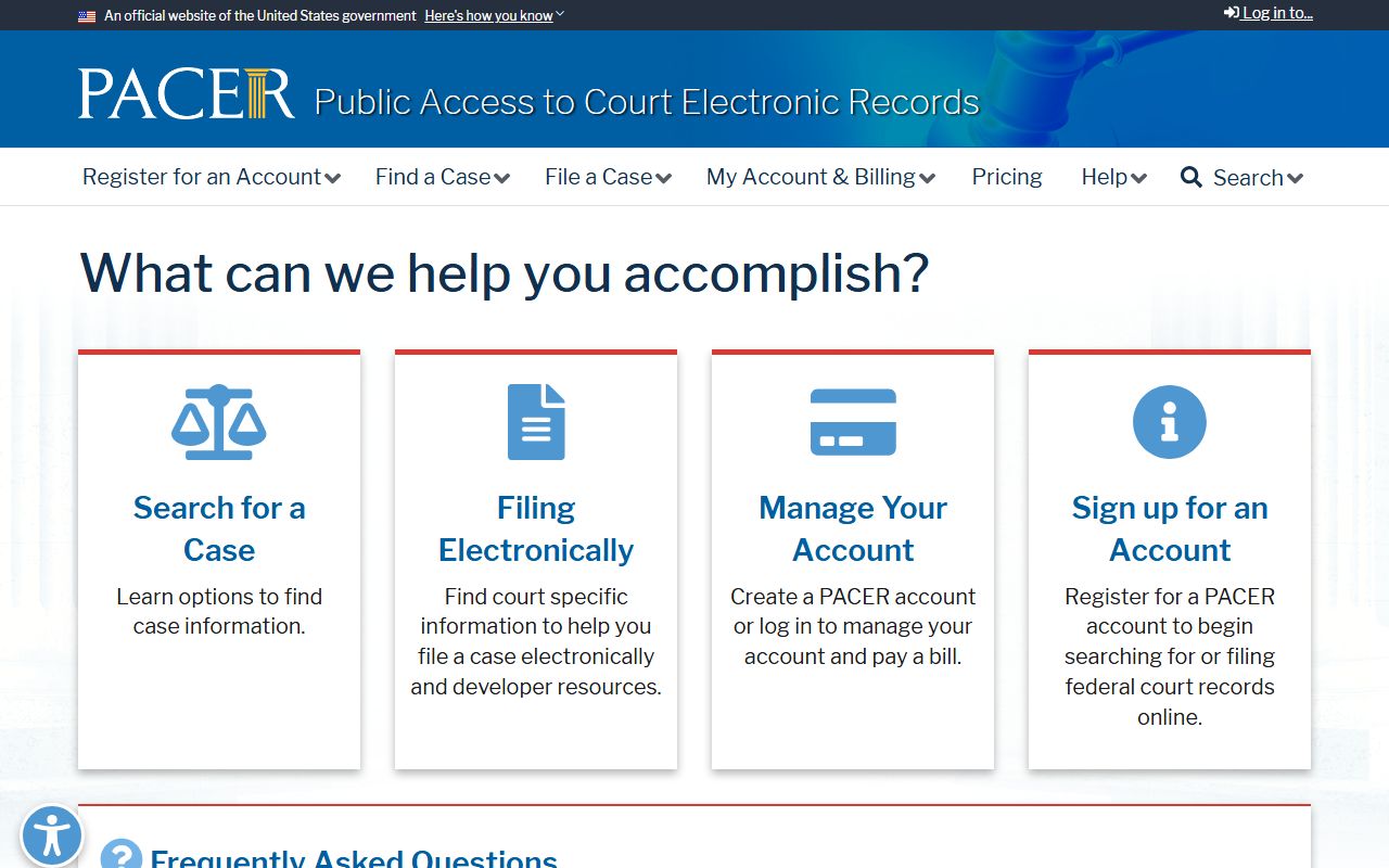 Jewell County court records PACER federal records access