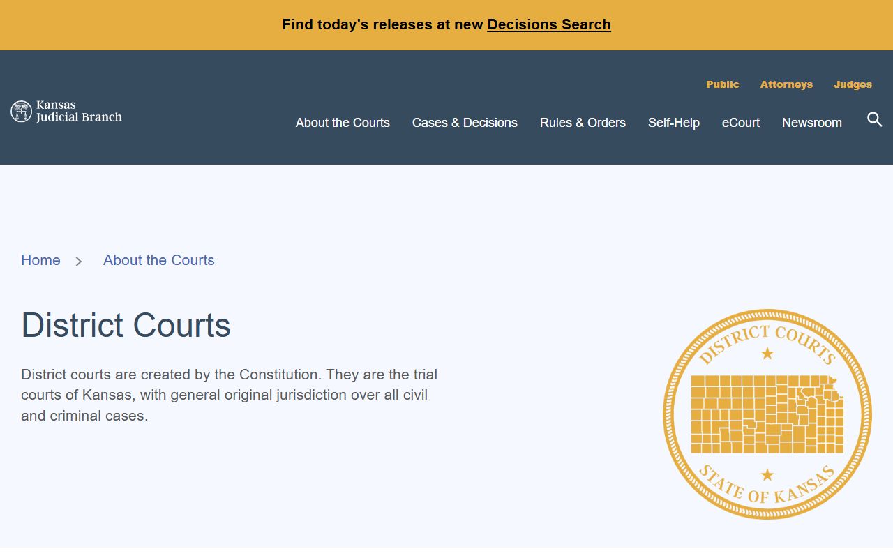 Jewell County court records Kansas district courts overview