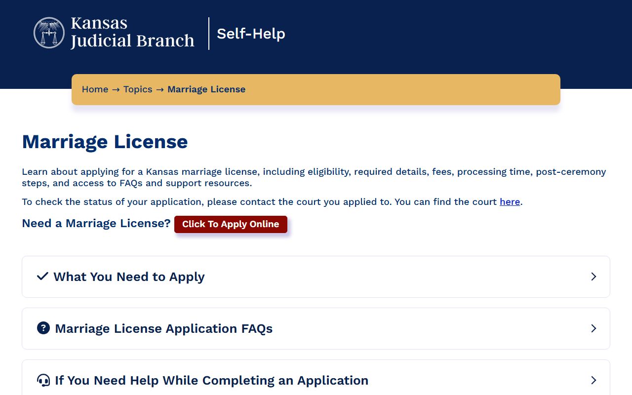 Jewell County marriage records Kansas marriage license self-help