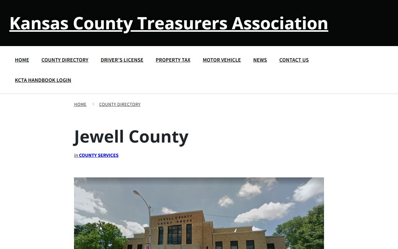 Jewell County traffic court records treasurer driver services